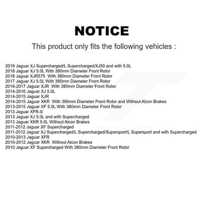 Coat Brake Rotors Ceramic Pad Front Kit For Jaguar XF XJ XKR XFR XKR-S XFR-S XJR