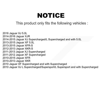 Coated Brake Rotor Ceramic Pad Rear Kit For Jaguar XF XJ XKR XFR XKR-S XFR-S XJR