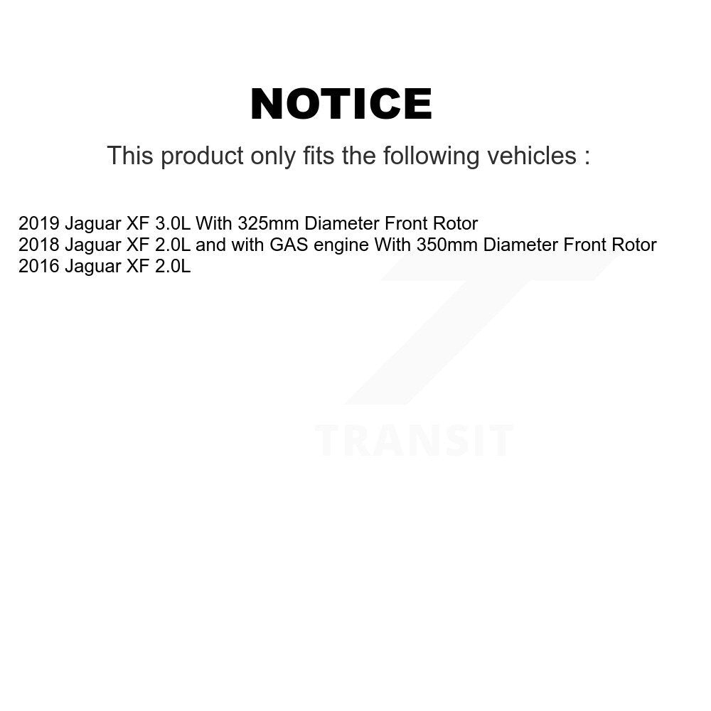 Coated Disc Brake Rotors And Ceramic Pads Front Kit For Jaguar XF