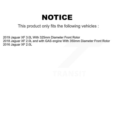 Coated Disc Brake Rotors And Ceramic Pads Front Kit For Jaguar XF