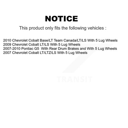 Coated Brake Rotor & Semi-Metallic Pad Front Kit For Chevrolet Cobalt Pontiac G5