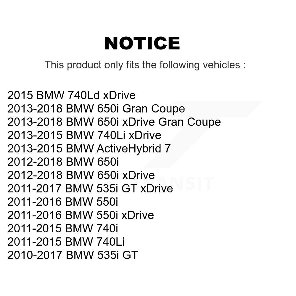 Coat Brake Rotor Semi-Metallic Pad Front Kit For BMW 550i xDrive 650i Gran Coupe