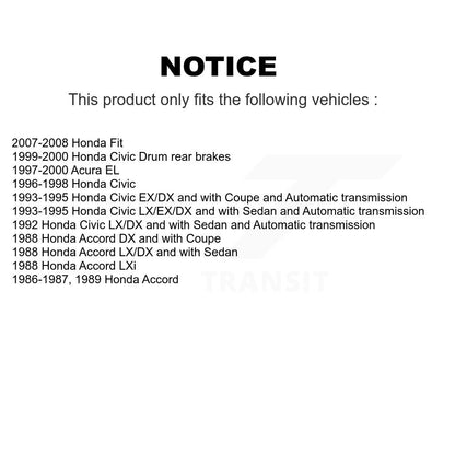 Coated Brake Drum Shoes Rear Kit For Honda Fit Civic Acura EL Accord