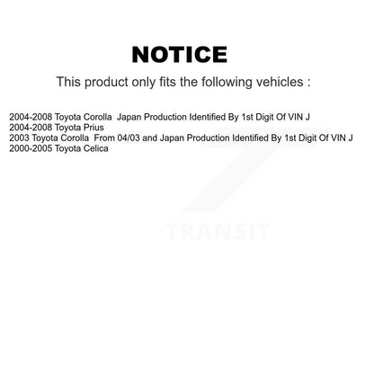 Coated Brake Drum Shoes Rear Kit For Toyota Corolla Prius Celica