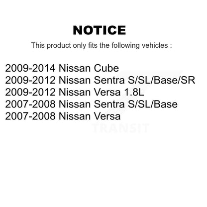 Coated Brake Drum Shoes Rear Kit For Nissan Versa Sentra Cube