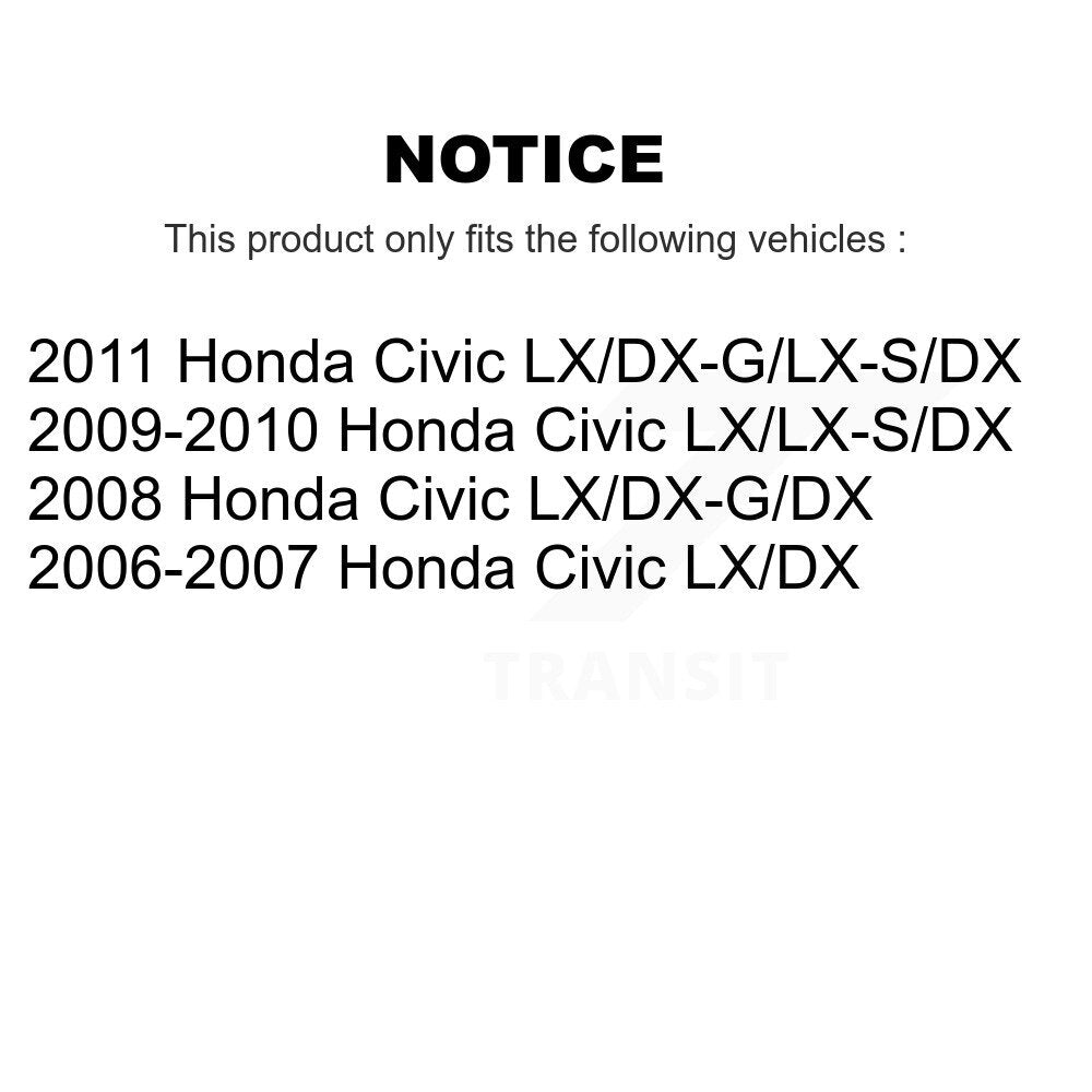 Coated Brake Drum Shoes Spring And Cylinders Rear Kit For Honda Civic
