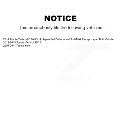 Coated Brake Drum Shoes Spring And Cylinders Rear Kit (6Pc) For Toyota Yaris