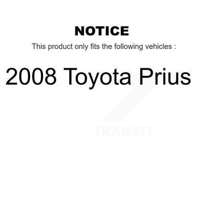 Coated Brake Drum Shoes Spring And Cylinder Rear Kit (6Pc) For 2008 Toyota Prius
