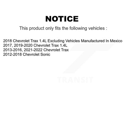 Coated Brake Drum Shoes Spring Rear Kit For Chevrolet Trax Sonic