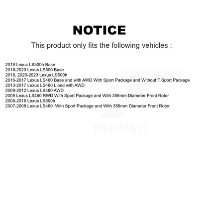 Coat Brake Rotor Semi-Metallic Pad Front Kit For Lexus LS460 LS500 LS600h LS500h