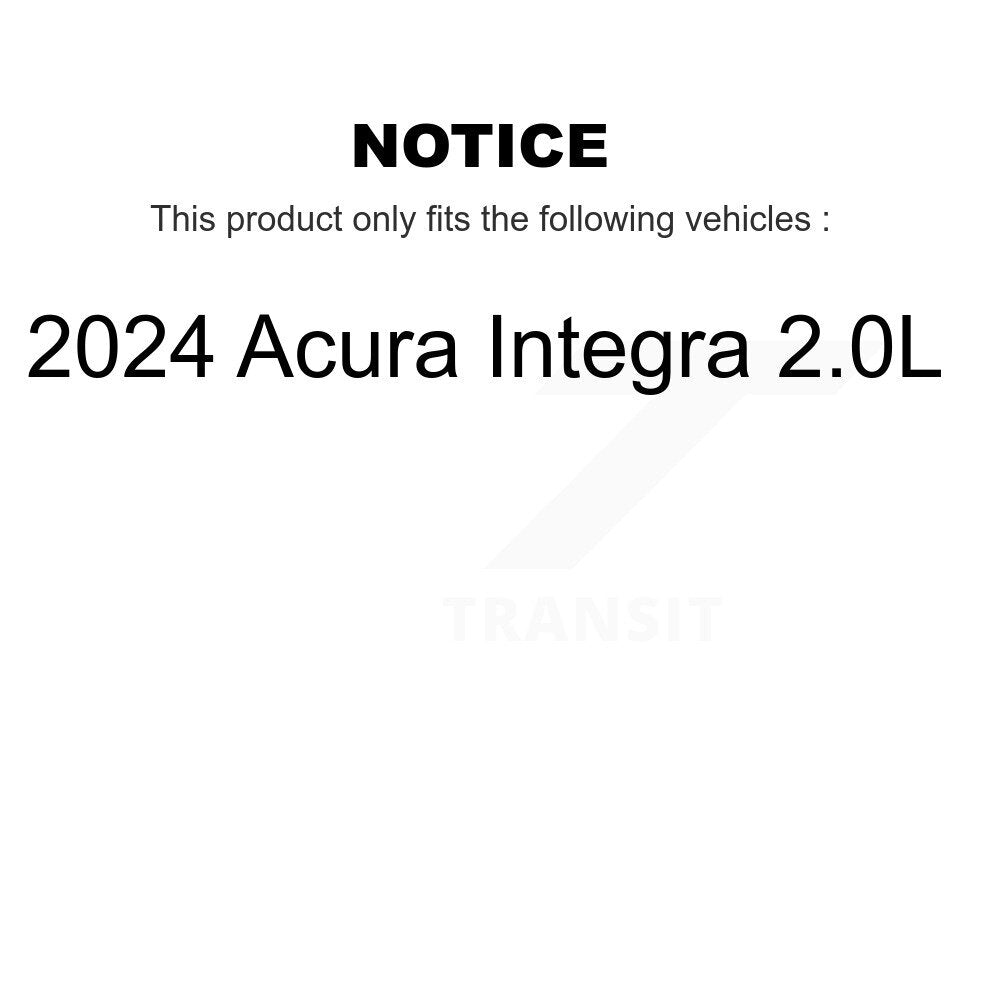 Coated Disc Brake Rotor & Semi-Metallic Pad Rear Kit For 2024 Acura Integra 2.0L