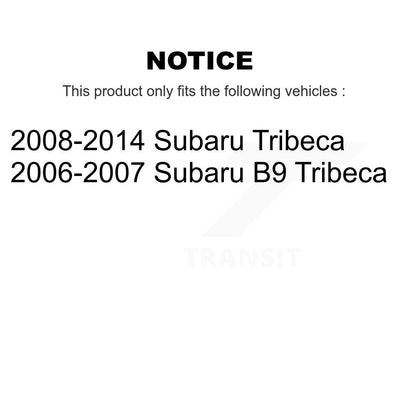 Coated Disc Brake Rotors And Ceramic Pads Rear Kit For Subaru Tribeca B9