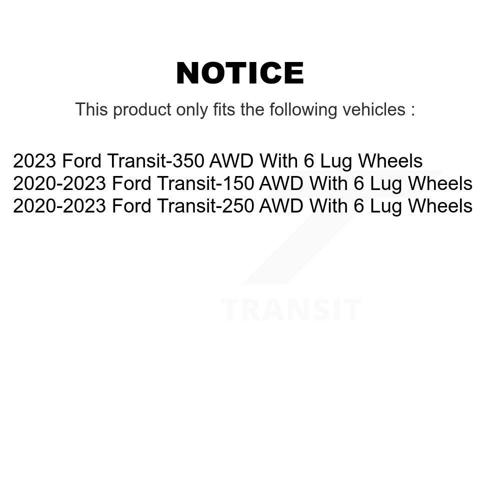 Coat Brake Rotor Ceramic Pad Front Rear Kit For Ford Transit-250 Transit-150 AWD