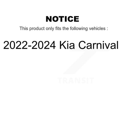 Coated Disc Brake Rotors & Ceramic Pad Front Rear Kit For 2022-2024 Kia Carnival