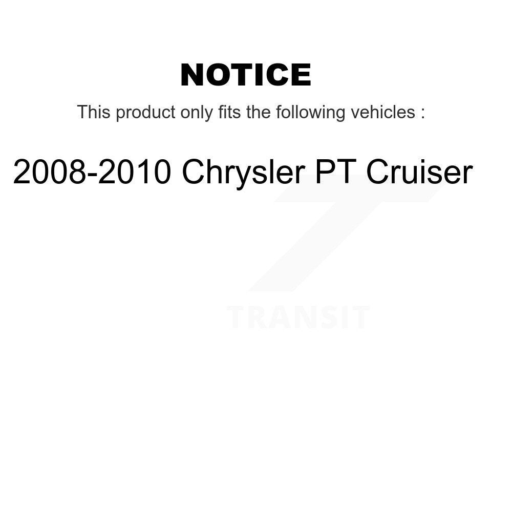 s Brake Pad Bearing Suspension Rear Kit (11Pc) For 2008-2010 Chrysler PT Cruiser