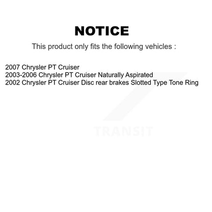 Disc Rotors Brake Pad Bearing Suspension Rear Kit (11Pc) For Chrysler PT Cruiser