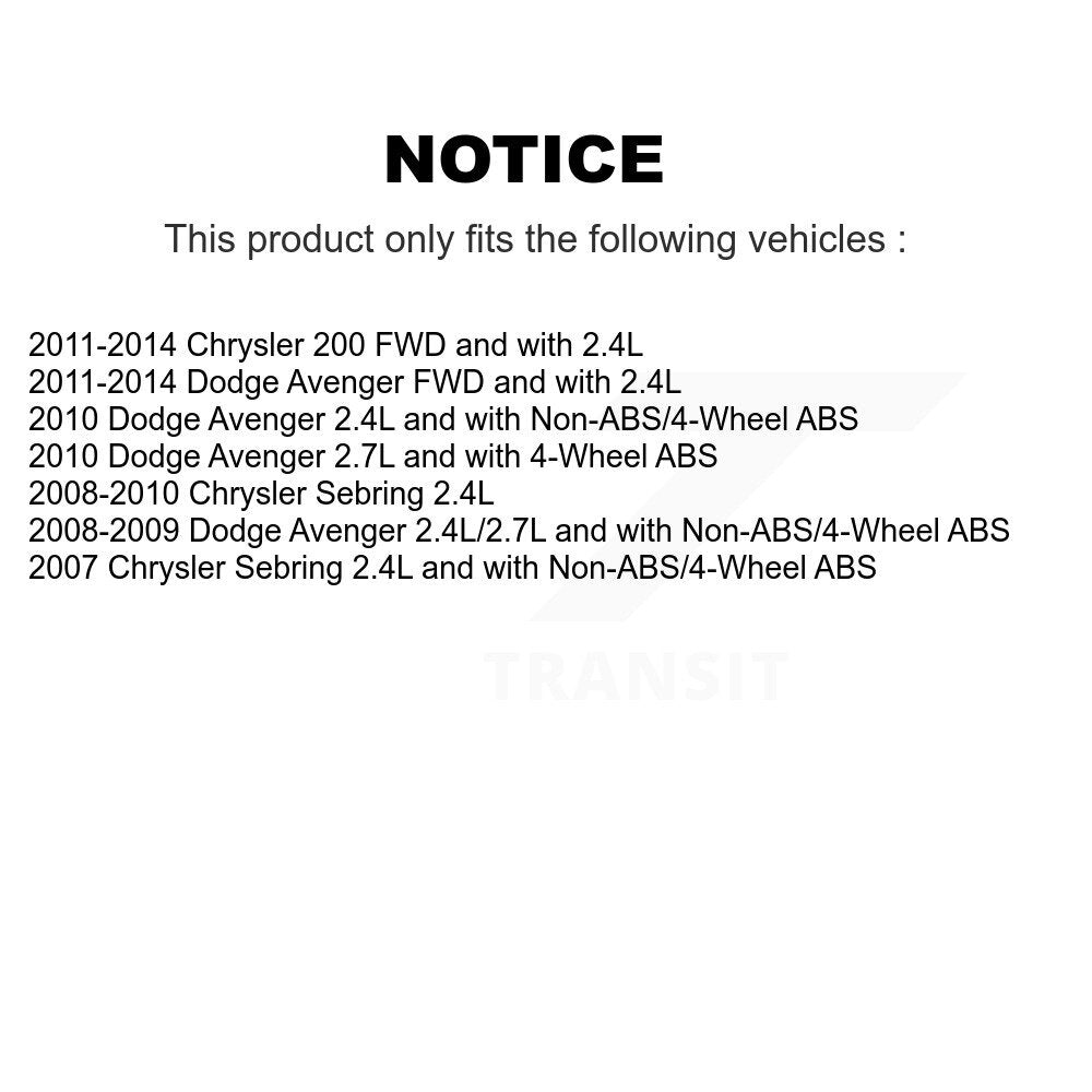 CV Axle Shaft And Bearing Front Left Kit For Chrysler 200 Dodge Avenger Sebring