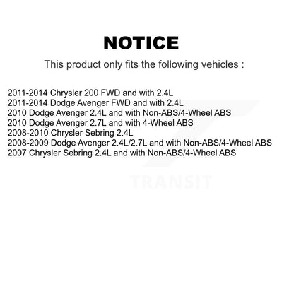CV Axle Shaft And Bearing Front Left Kit For Chrysler 200 Dodge Avenger Sebring