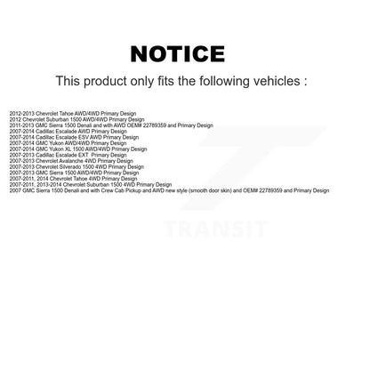 CV Axle Shaft Bearing Front Left Kit For Chevrolet GMC Sierra 1500 Silverado XL