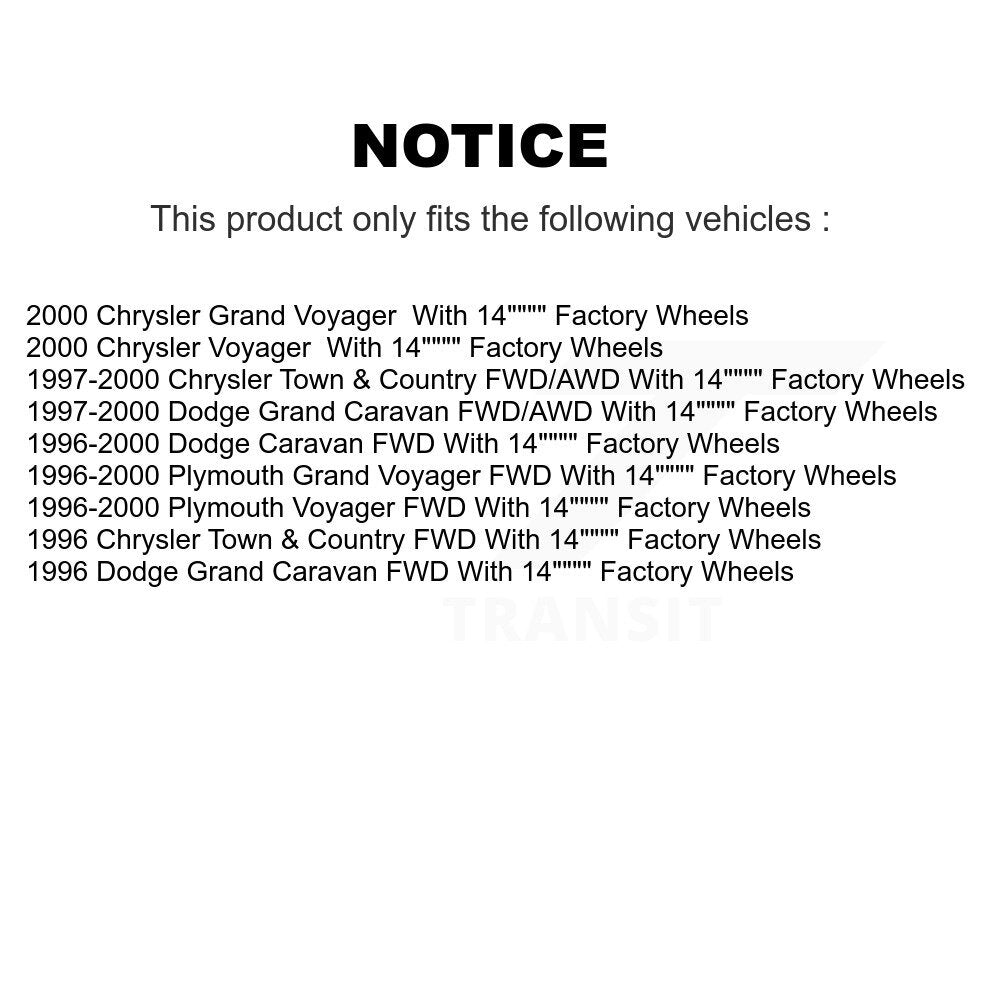 CV Axle Shaft Bearing Front Left Kit For Dodge Caravan Grand Plymouth Voyager &