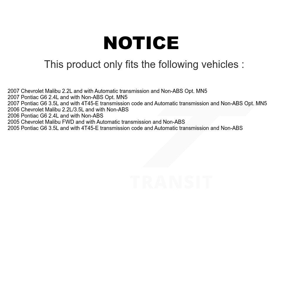 CV Axle Drive Shaft And Bearing Front Left Kit For Chevrolet Malibu Pontiac G6
