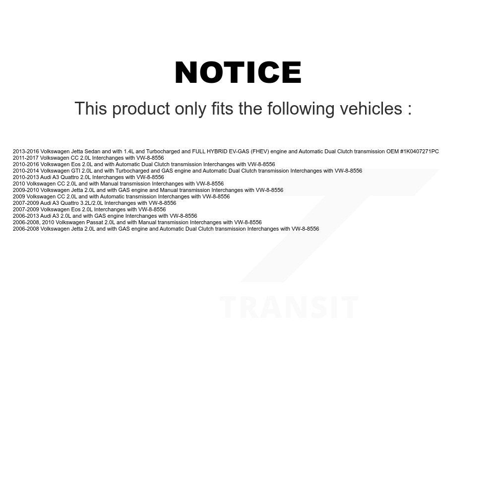 CV Axle Shaft Bearing Front Left Kit For Volkswagen Jetta Audi Eos GTI Passat CC