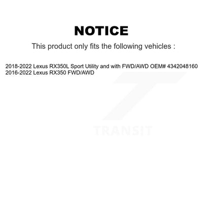 CV Axle Drive Shaft And Wheel Hub Bearing Front Left Kit For Lexus RX350 RX350L