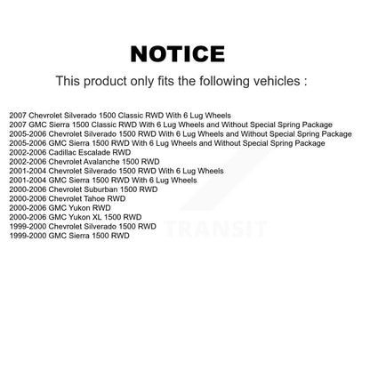 CV Axle Shaft Bearing Front Left Kit For Chevrolet GMC Silverado 1500 Sierra XL