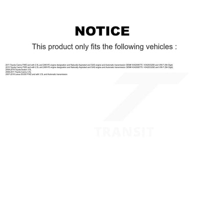 CV Axle Drive And Bearing Front Left Kit For Toyota Camry Lexus ES350 Avalon