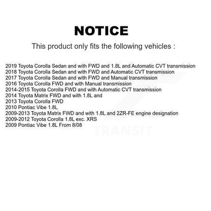 CV Axle Drive And Bearing Front Left Kit For Toyota Corolla Matrix Pontiac Vibe