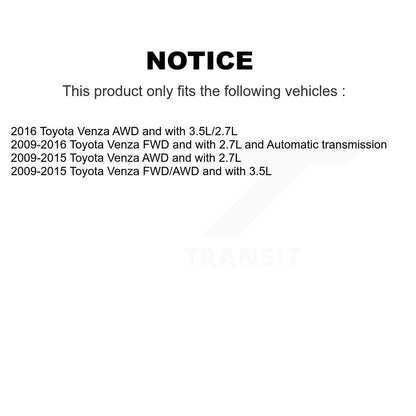 CV Axle Drive Shaft Assembly And Wheel Bearing Front Left Kit For Toyota Venza