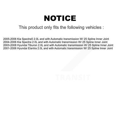 CV Axle Bearing Front Left Kit For Hyundai Elantra Tiburon Kia Spectra Spectra5