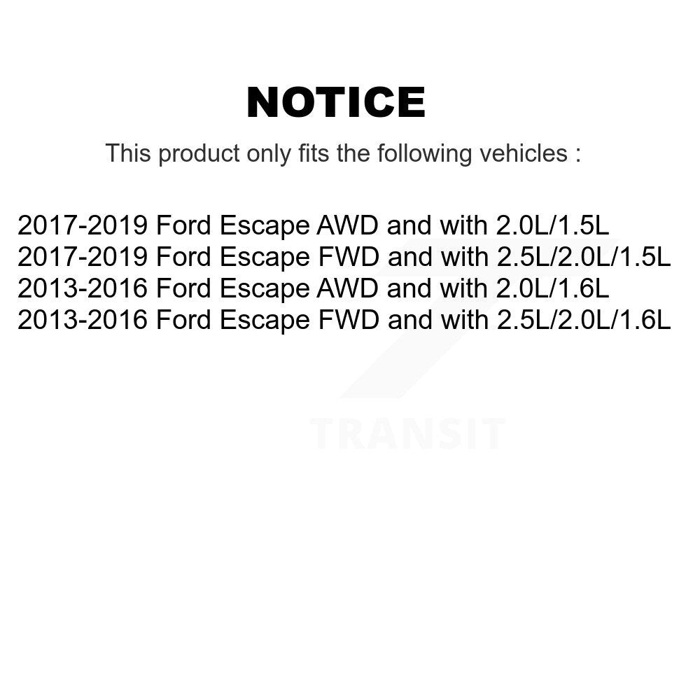 CV Axle Drive Shaft Complete Assembly And Bearing Front Left Kit For Ford Escape