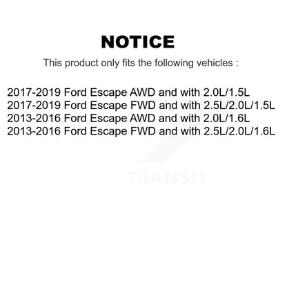 CV Axle Drive Shaft Complete Assembly And Bearing Front Left Kit For Ford Escape