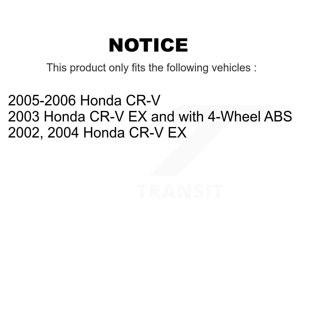CV Axle Drive Shaft Complete Assembly And Bearing Front Left Kit For Honda CR-V