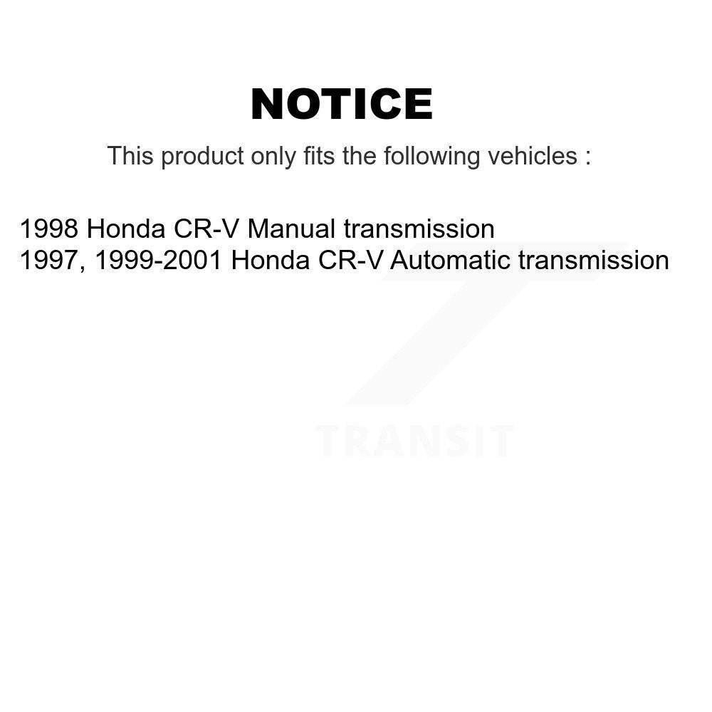 CV Axle Drive Shaft Complete Assembly And Bearing Front Left Kit For Honda CR-V