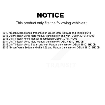 CV Axle Drive Shaft And Wheel Bearing Front Left Kit For Nissan Micra Versa Note