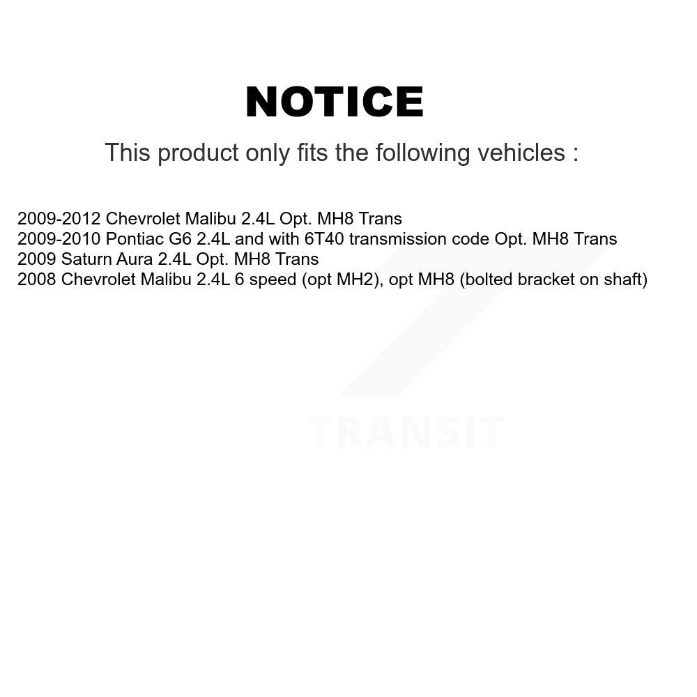 CV Axle Shaft And Bearing Front Right Kit For Chevrolet Malibu Pontiac G6 Saturn