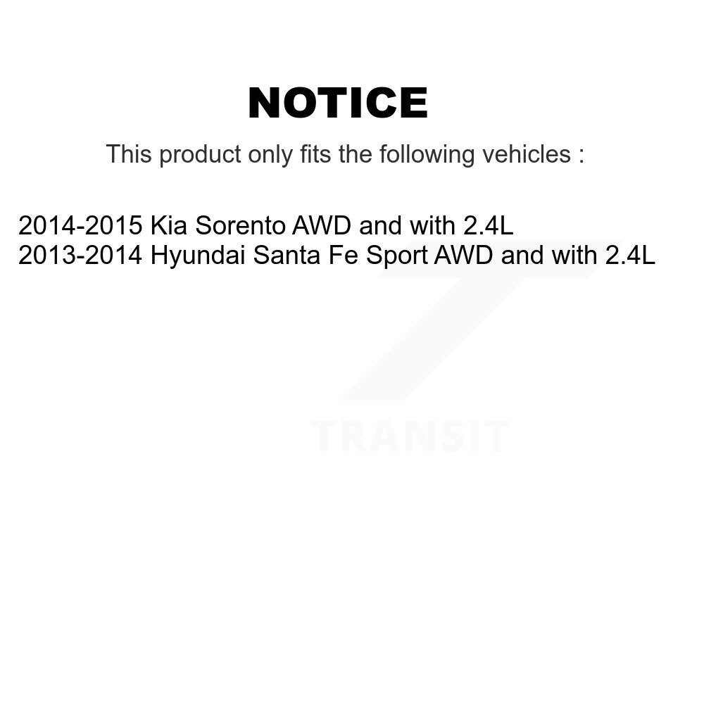 CV Axle Shaft And Bearing Front Right Kit For Hyundai Santa Fe Sport Kia Sorento