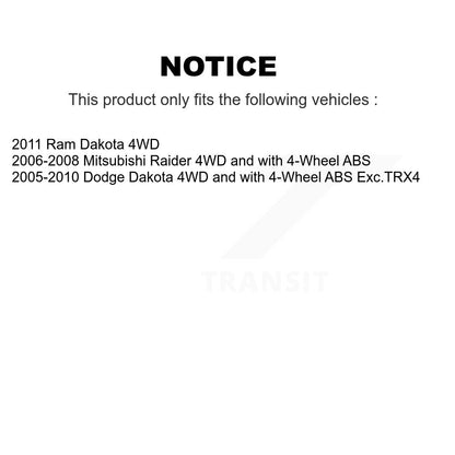 CV Axle Shaft And Bearing Front Right Kit For Dakota Dodge Ram Mitsubishi Raider
