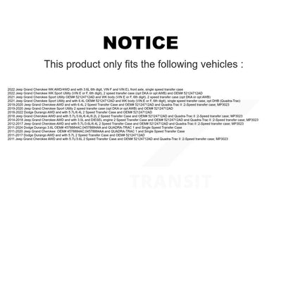 CV Axle Shaft & Bearing Front Right Kit For Jeep Grand Cherokee Dodge Durango WK