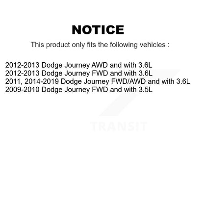 CV Axle Drive Shaft And Hub Bearing Assembly Front Right Kit For Dodge Journey