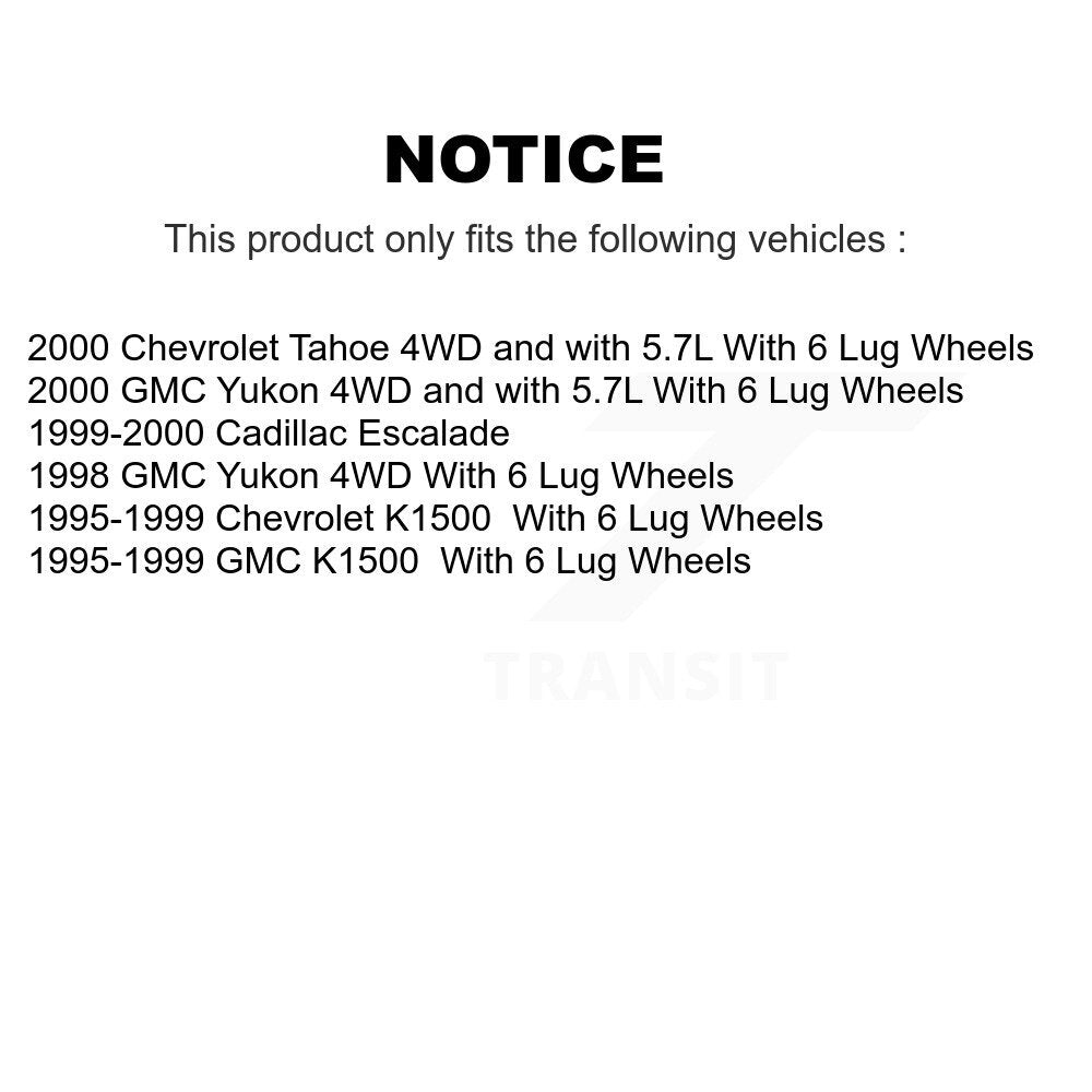 CV Axle Shaft And Bearing Front Right Kit For K1500 Chevrolet GMC Yukon Tahoe