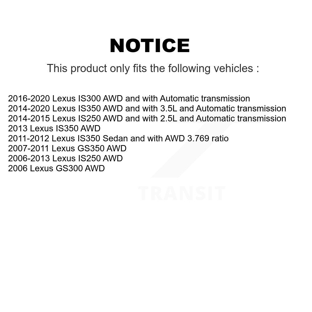 CV Axle Shaft & Bearing Front Right Kit For Lexus IS250 IS300 IS350 GS350 GS300