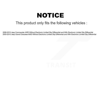 CV Axle Drive Shaft And Hub Bearing Front Kit For Jeep Grand Cherokee Commander
