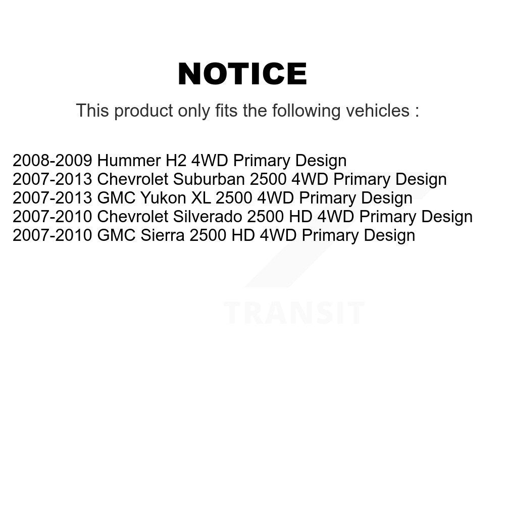 CV Axle Shaft Bearing Front Kit For Chevrolet GMC Sierra 2500 HD Silverado Yukon