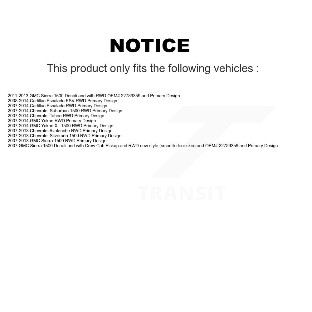 CV Axle Shaft Bearing Front Kit For Chevrolet GMC Sierra 1500 Silverado Tahoe XL
