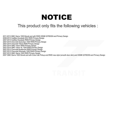 CV Axle Shaft Bearing Front Kit For Chevrolet GMC Sierra 1500 Silverado Tahoe XL