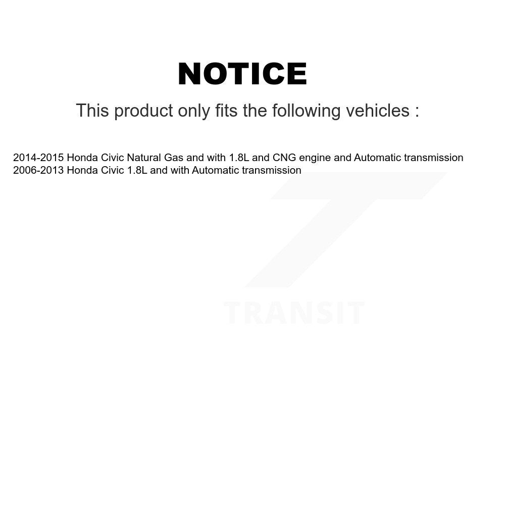 CV Axle Drive Shaft Complete Assembly And Bearing Front Kit For Honda Civic