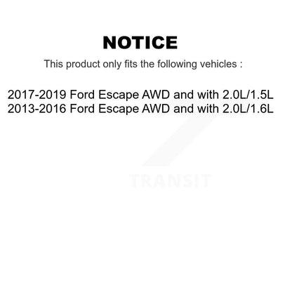 CV Axle Drive Shaft Complete Assembly And Bearing Front Kit For Ford Escape